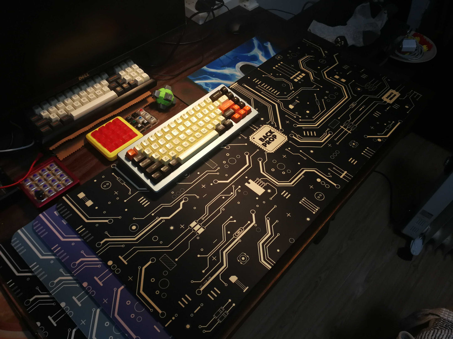 Keyboard and mouse pad