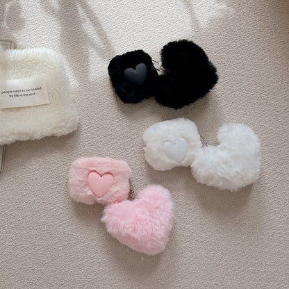 Plush Loving Heart Bluetooth Headphone Case