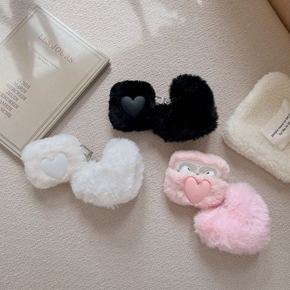 Plush Loving Heart Bluetooth Headphone Case