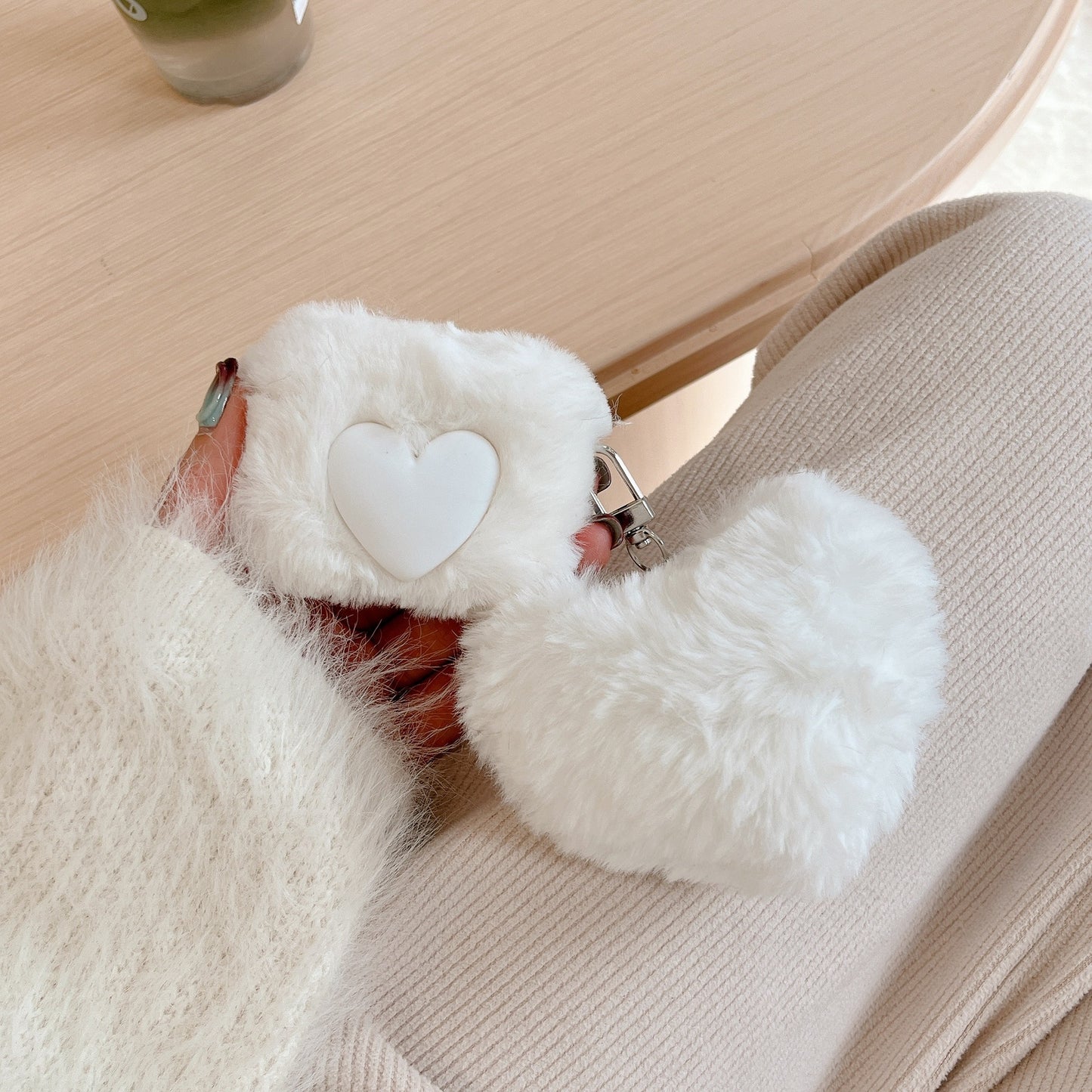 Plush Loving Heart Bluetooth Headphone Case